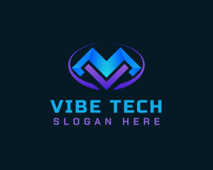  Tech Mountain Peak logo design