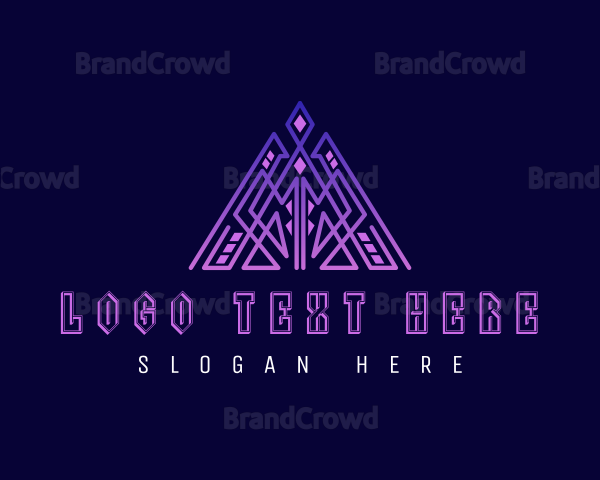 Cyber Triangle Pyramid Logo