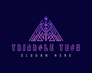 Triangle - Cyber Triangle Pyramid logo design