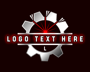 Machine - Laser Beam Technology logo design