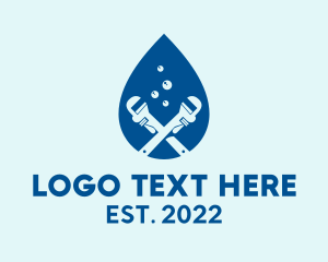 Plunger - Plumbing Maintenance Droplet logo design
