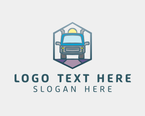 Delivery - Hexagon Truck Logistics logo design