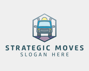 Hexagon Truck Logistics logo design