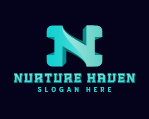 Professional Brand Letter N logo design