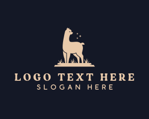 Alpaca - Llama Animal Farm logo design