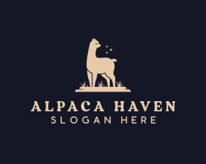 Alpaca - Llama Animal Farm logo design