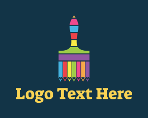 Stripes - Colorful Paintbrush Stripes logo design