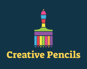 Colorful Paintbrush Stripes logo design