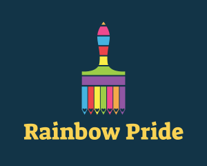 Gay - Colorful Paintbrush Stripes logo design