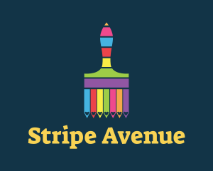 Stripes - Colorful Paintbrush Stripes logo design