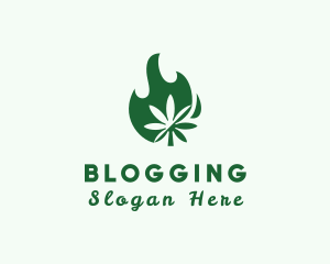 Leaf - Flaming Cannabis Leaf logo design