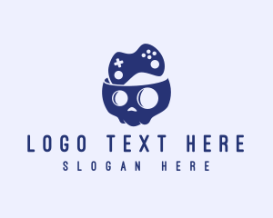 Joystick - Game Skull Console logo design