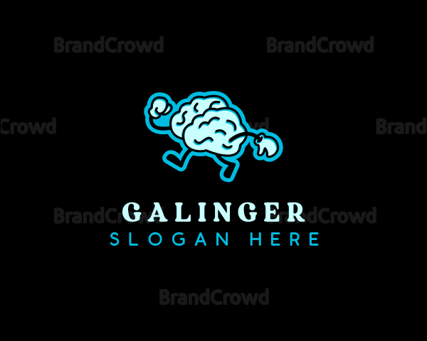 Walking Brain Idea Logo