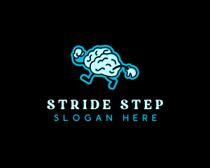 Walking - Walking Brain Idea logo design