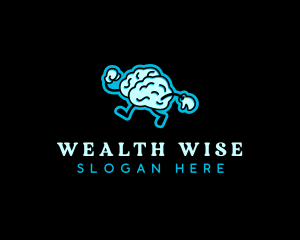 Mind - Walking Brain Idea logo design