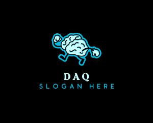 Mascot - Walking Brain Idea logo design
