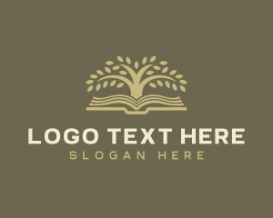 Book - Educational Book Tree logo design