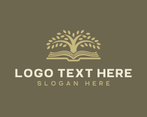 Literature - Educational Book Tree logo design