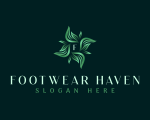 Leaves Wreath Wellness logo design