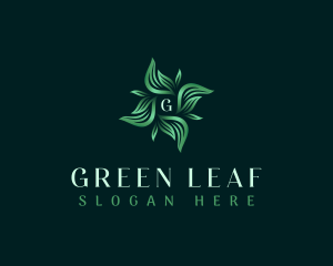 Leaves Wreath Wellness logo design