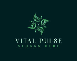 Leaves Wreath Wellness logo design