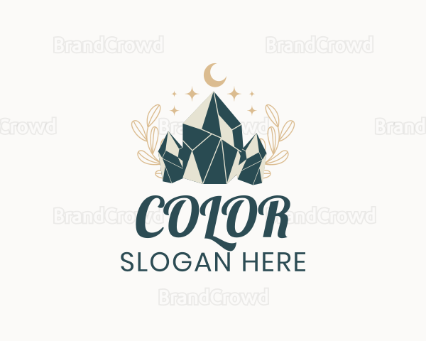 Whimsical Crystal Stone Logo