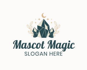 Whimsical Crystal Stone logo design