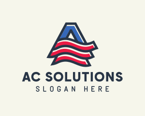 American Letter A logo design