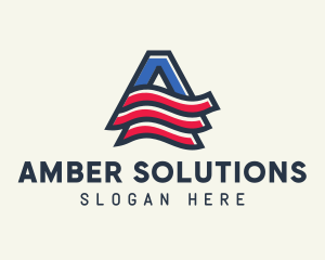 American Letter A logo design