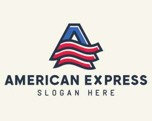 American Letter A logo design