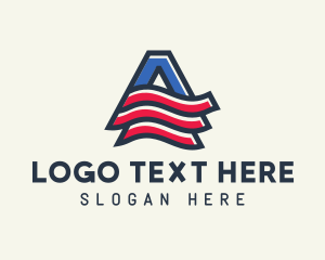 American - American Letter A logo design