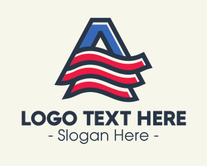 Republican - American Letter A logo design