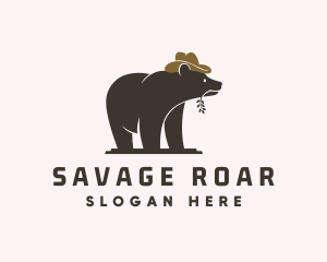 Wild Cowboy Bear logo design