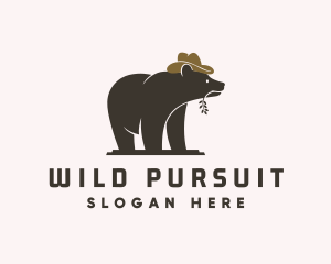 Hunt - Wild Cowboy Bear logo design