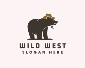 Cowboy - Wild Cowboy Bear logo design