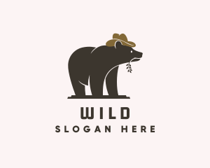 Wild Cowboy Bear logo design