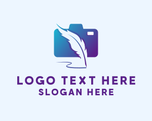 Photo - Camera Feather Writer logo design
