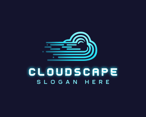 Fast Network Cloud logo design