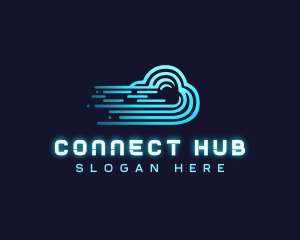 Fast Network Cloud logo design