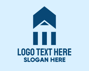 Negative Space - Pencil Building Home logo design