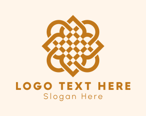 Modiste - Gold Luxury Textile Pattern logo design