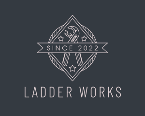 Pipe Wrench Badge logo design