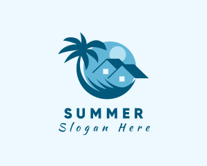 Island Beach House Resort logo design