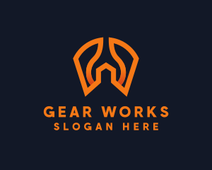 Wrench Spanner Tool logo design