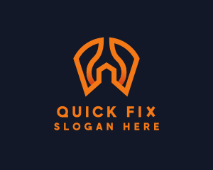 Wrench Spanner Tool logo design