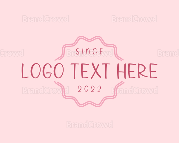 Pink Handwritten Circle Logo