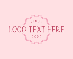 Pink Handwritten Circle Logo