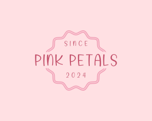 Pink Handwritten Circle logo design