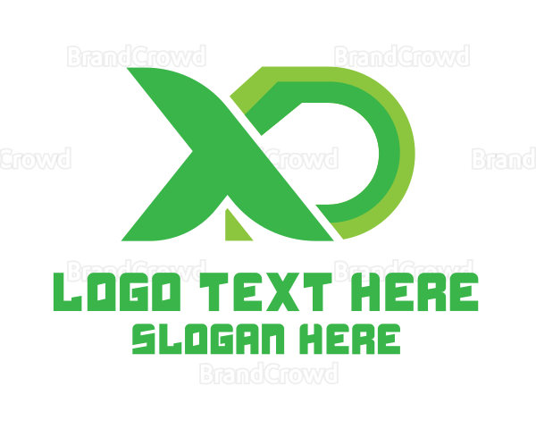 Blue Green Letter XD Logo