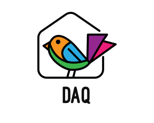 Birdhouse - Colorful Willy Wagtail Bird Birdhouse logo design
